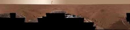 This&nbsp;image&nbsp;provided&nbsp;by&nbsp;NASA&nbsp;Thursday,&nbsp;July&nbsp;31,&nbsp;2008&nbsp;combines&nbsp;more&nbsp;than&nbsp;400&nbsp;images&nbsp;taken&nbsp;during&nbsp;the&nbsp;first&nbsp;several&nbsp;weeks&nbsp;after&nbsp;NASA's&nbsp;Phoenix&nbsp;Mars&nbsp;Lander&nbsp;arrived&nbsp;on&nbsp;Mars.&nbsp;The&nbsp;center&nbsp;of&nbsp;the&nbsp;image&nbsp;is&nbsp;the&nbsp;westward&nbsp;part&nbsp;of&nbsp;the&nbsp;scene.&nbsp;Trenches&nbsp;where&nbsp;Phoenix's&nbsp;robotic&nbsp;arm&nbsp;has&nbsp;been&nbsp;exposing&nbsp;subsurface&nbsp;material&nbsp;are&nbsp;visible&nbsp;in&nbsp;the&nbsp;right&nbsp;half&nbsp;of&nbsp;the&nbsp;image.&nbsp;The&nbsp;spacecraft's&nbsp;meteorology&nbsp;mast,&nbsp;topped&nbsp;by&nbsp;the&nbsp;telltale&nbsp;wind&nbsp;gauge,&nbsp;extends&nbsp;into&nbsp;the&nbsp;sky&nbsp;portion&nbsp;of&nbsp;the&nbsp;panorama.&nbsp;(Xinhua/AFP&nbsp;Photo)