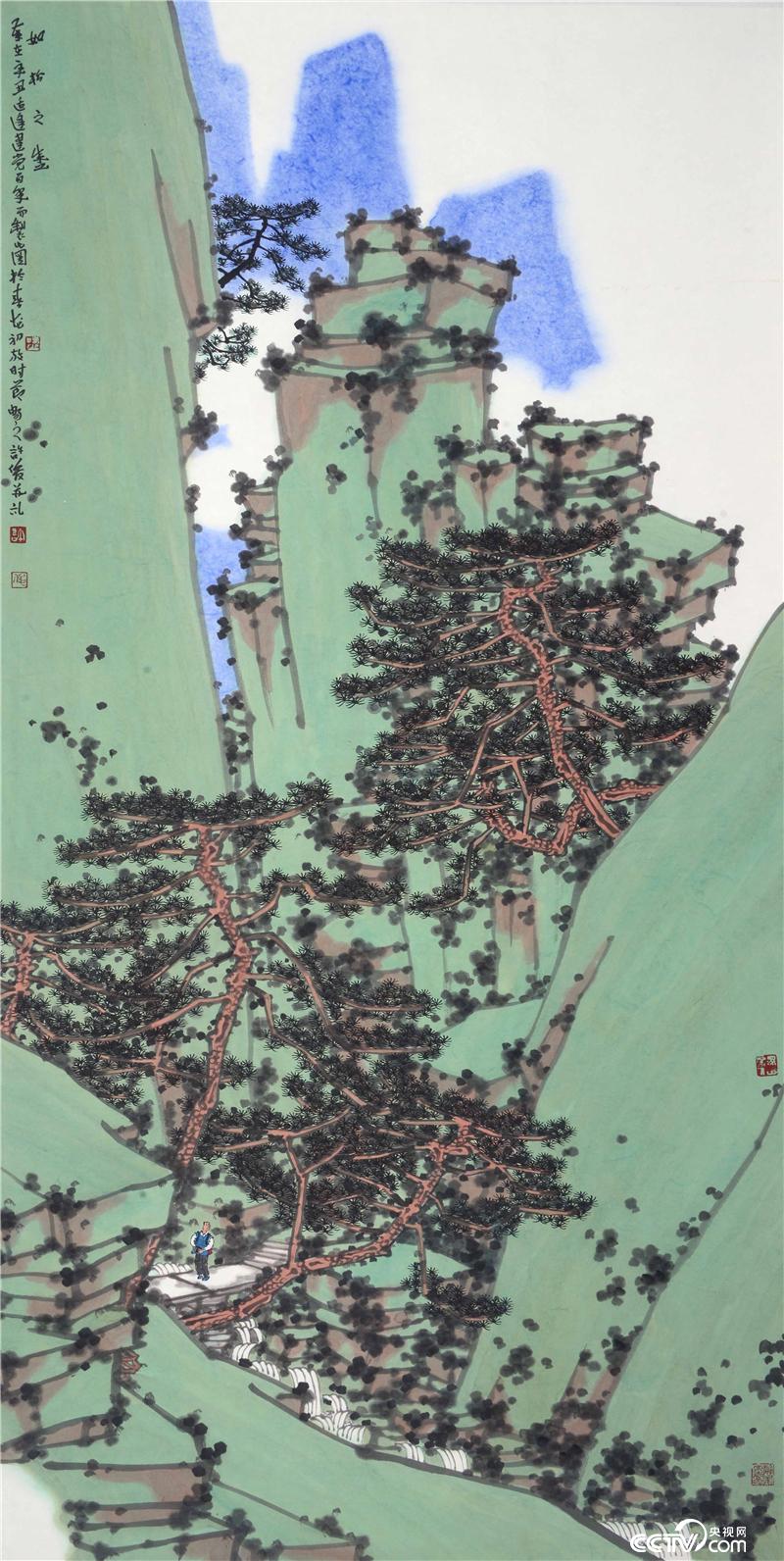 许俊-如松之盛-纸本-138×68cm-2021