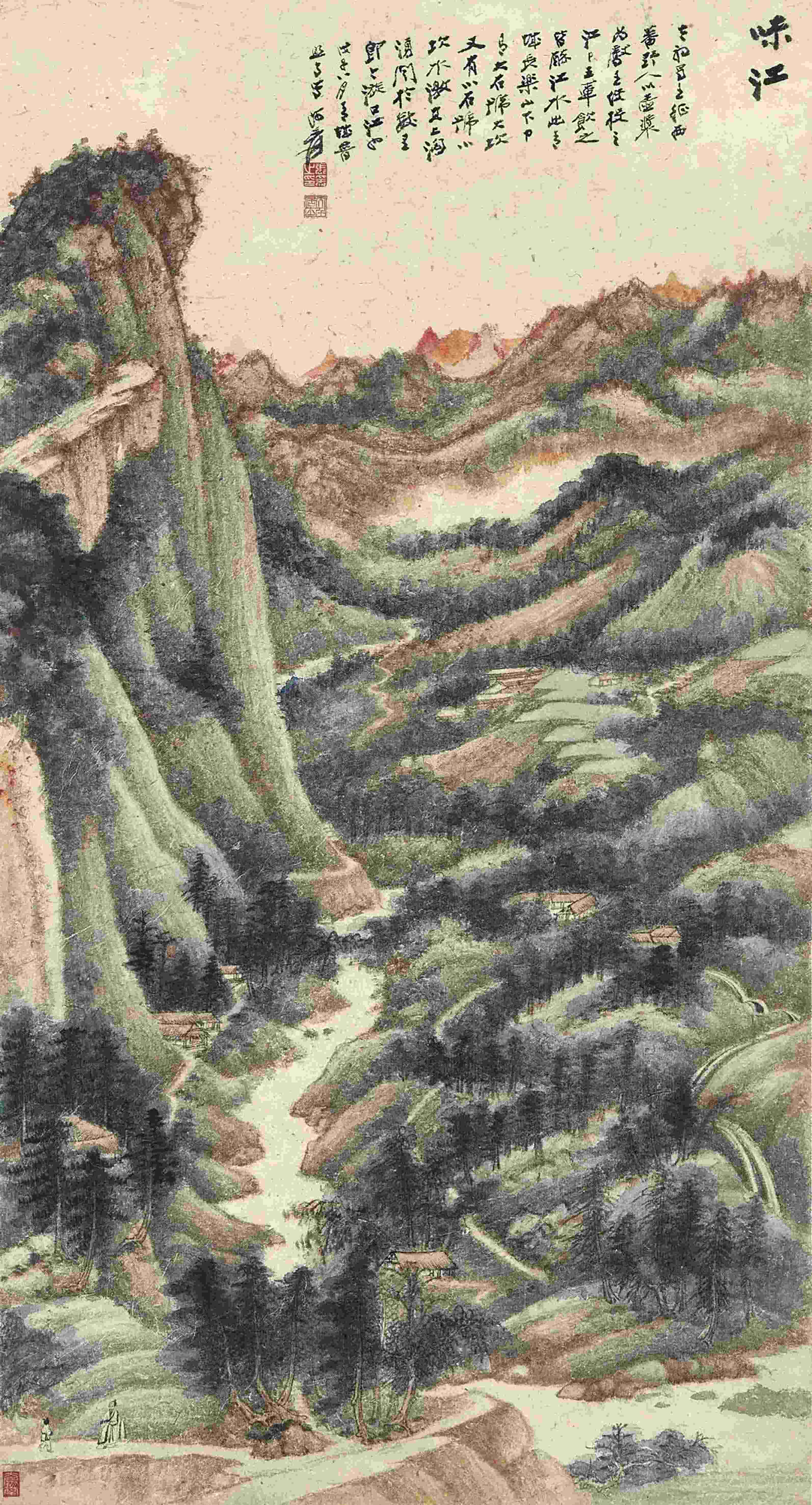  味江（国画） 103.6×56厘米 1948年 张大千 