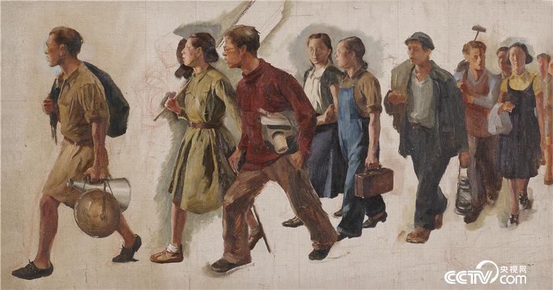 七七的号角 （画家） 1941 唐一禾 油画 33.3×61.2cm 中国美术馆藏