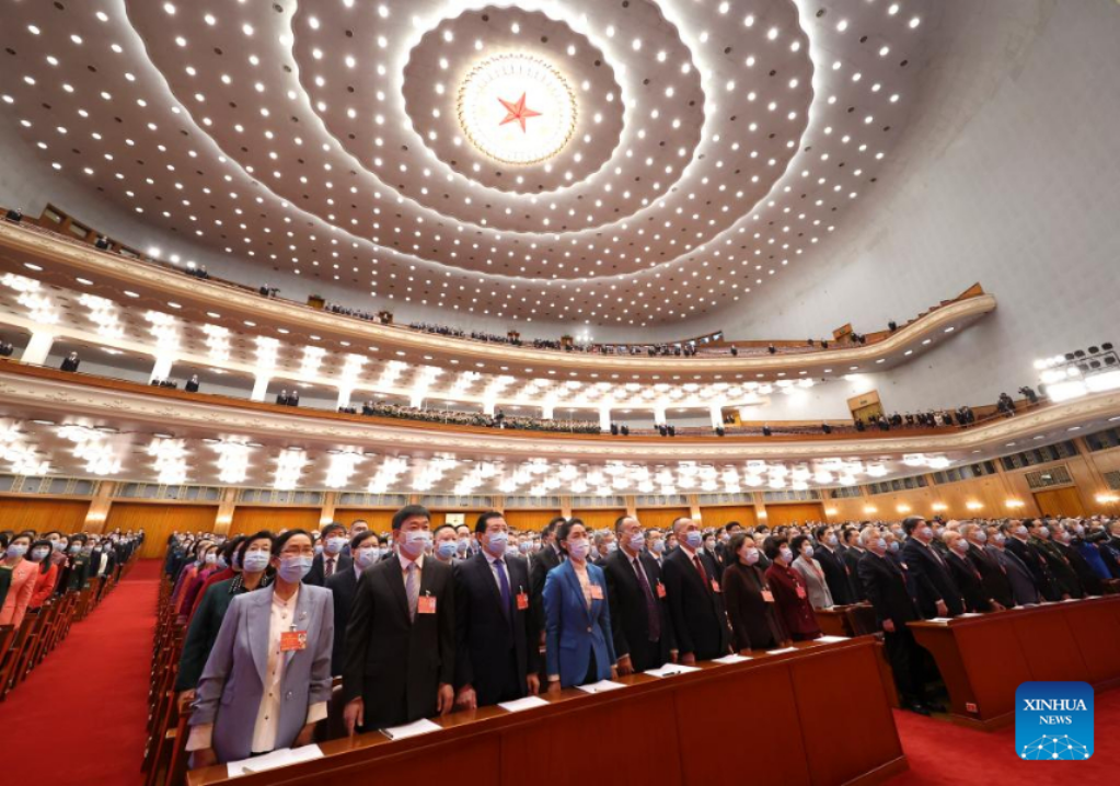 The fifth session of the 13th National Committee of the Chinese People’s Political Consultative Conference (CPPCC) opens at the Great Hall of the People in Beijing, capital of China, March 4, 2022. (Xinhua/Ding Lin)