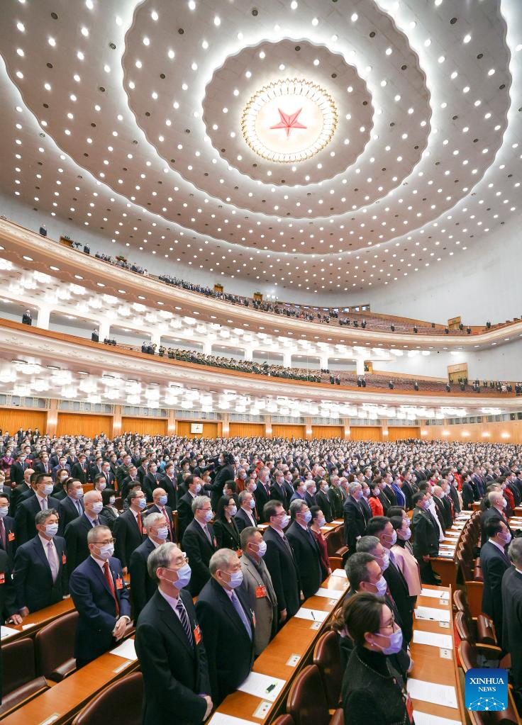 The fifth session of the 13th National Committee of the Chinese People’s Political Consultative Conference (CPPCC) opens at the Great Hall of the People in Beijing, capital of China, March 4, 2022. (Xinhua/Jin Liwang)
