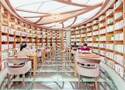 位于浙江温州市府路的城市书房。温州图书馆供图