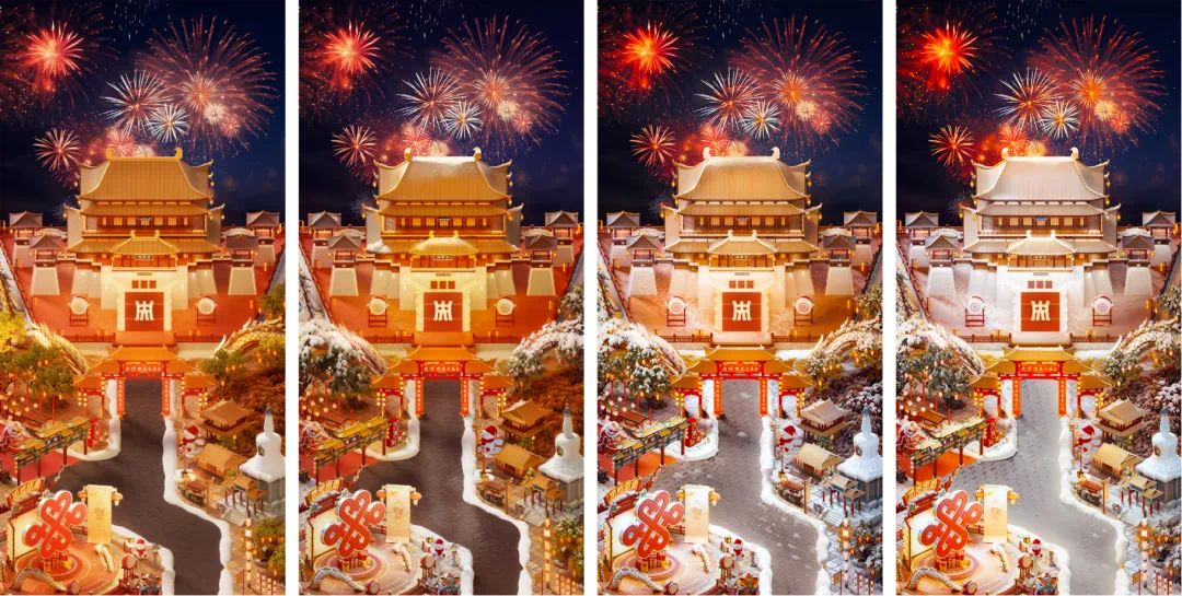“2024央博龙年新春云庙会”之“同乐大街”AIGC风景